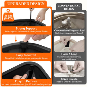 Lifewit plastic handles offer a secure grip for moving between rooms.