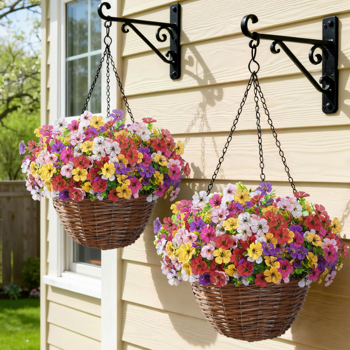 Lifewit porch decor daisies provide year-round color with ease.