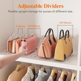 Lifewit purse organizer clear view panel for quick bag selection.