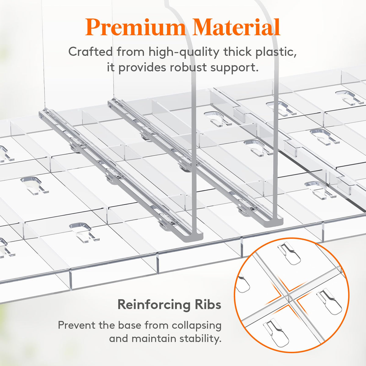 Lifewit purse organizer reinforced edge protects other items from scratches.