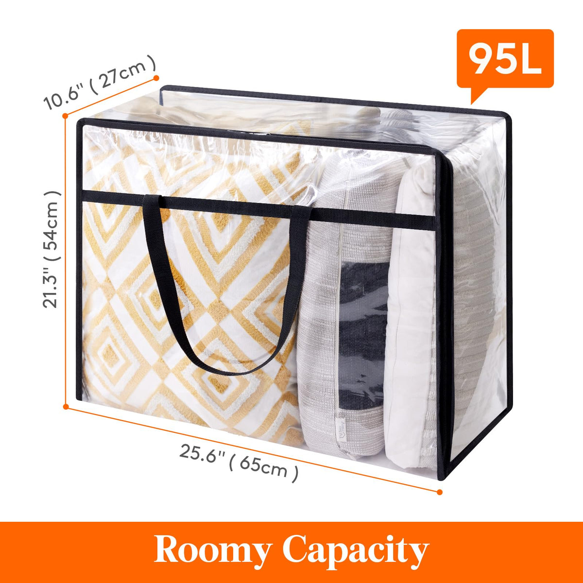 Lifewit reinforced carry handles simplify moving bulky items.