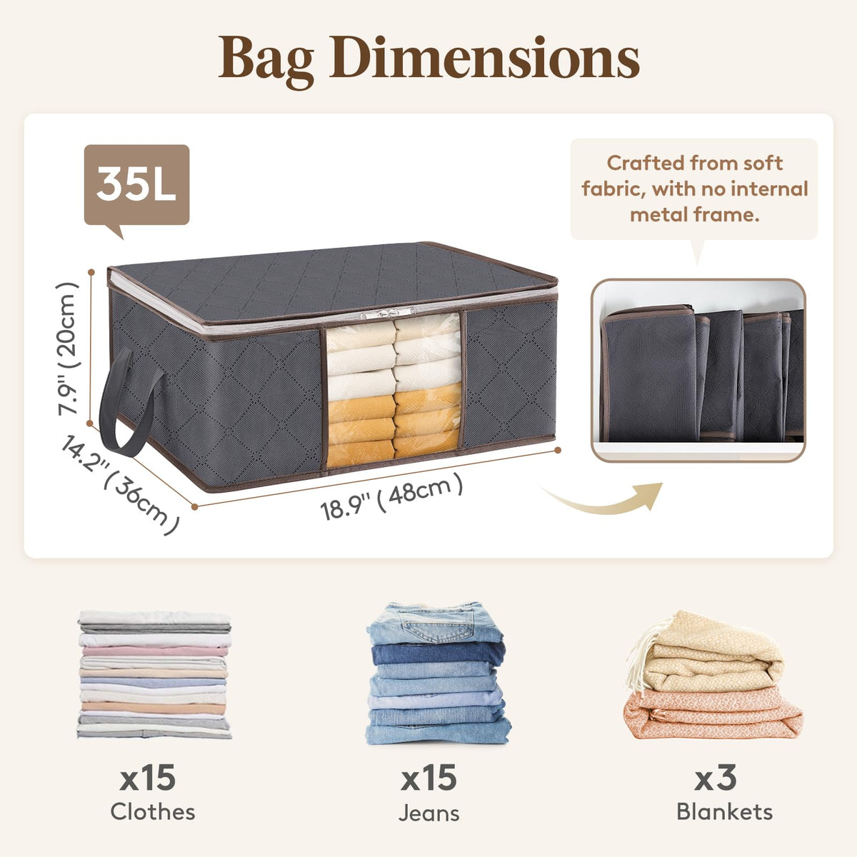 Lifewit reinforced-handle storage bin offers durable lifting