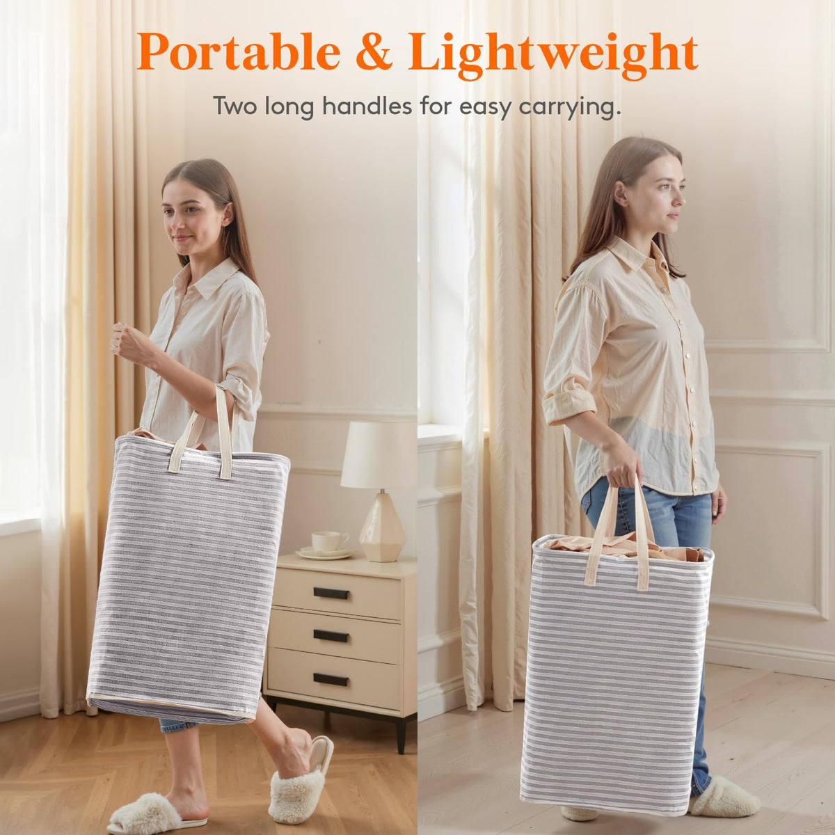 Lifewit reinforced handles offer comfortable grip during transport.