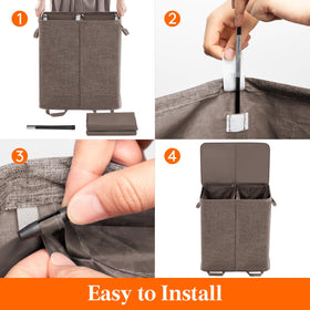 Lifewit removable laundry bags attach to the hamper for washing.