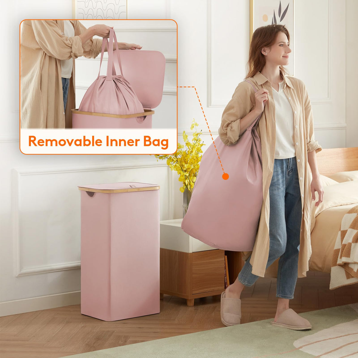 Lifewit removable inner bag attached securely for easy transport