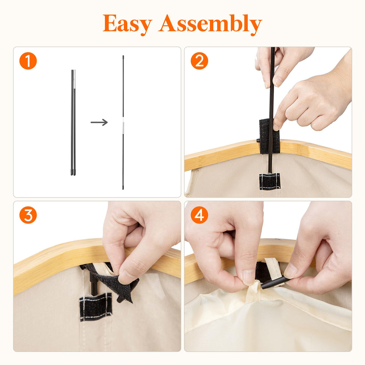 Lifewit rigid frame opening keeps the basket upright and stable
