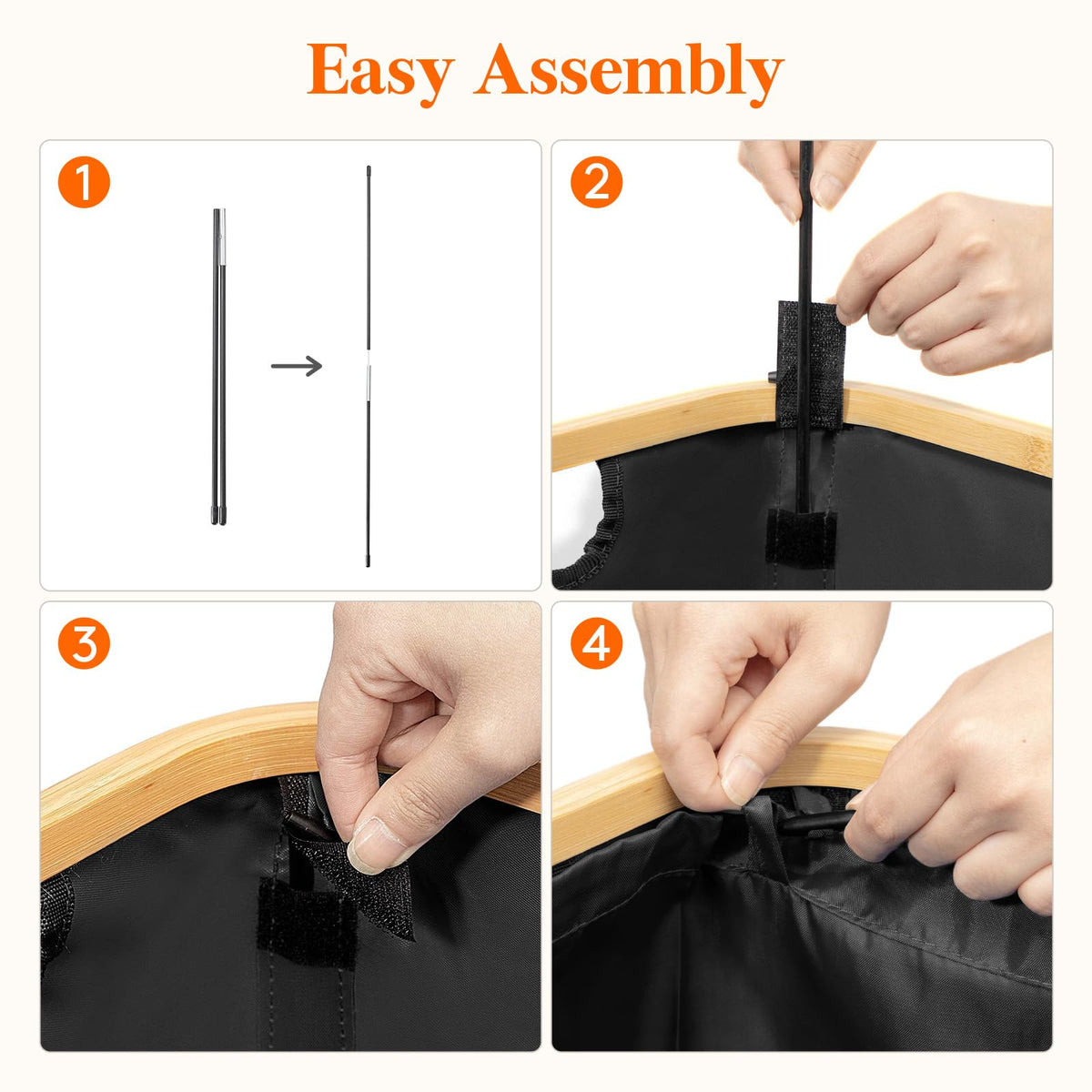 Lifewit basket with rigid frame staying upright during loading