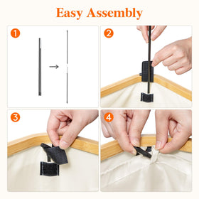 Lifewit rigid frame opening keeps the hamper upright and sturdy