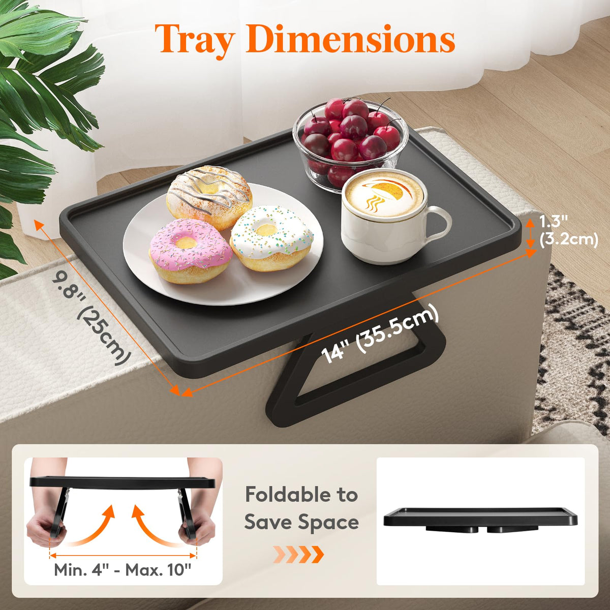 Lifewit 360-degree rotating sofa tray provides easy access from any seat.
