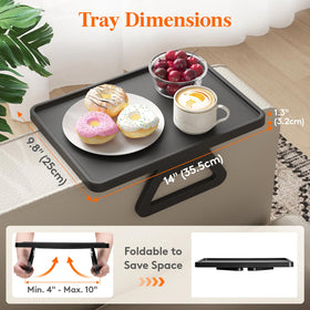 Lifewit 360-degree rotating sofa tray provides easy access from any seat.