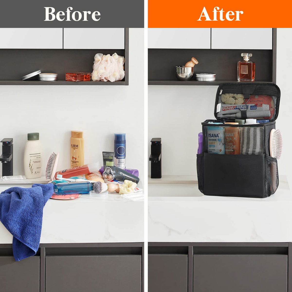 Lifewit dorm caddy with a lid keeps items tidy while traveling