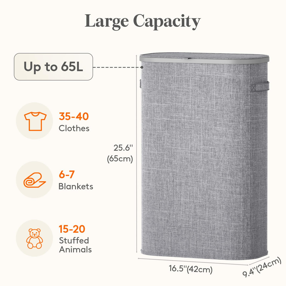 Lifewit plastic-frame basket offers sturdy support in small spaces.