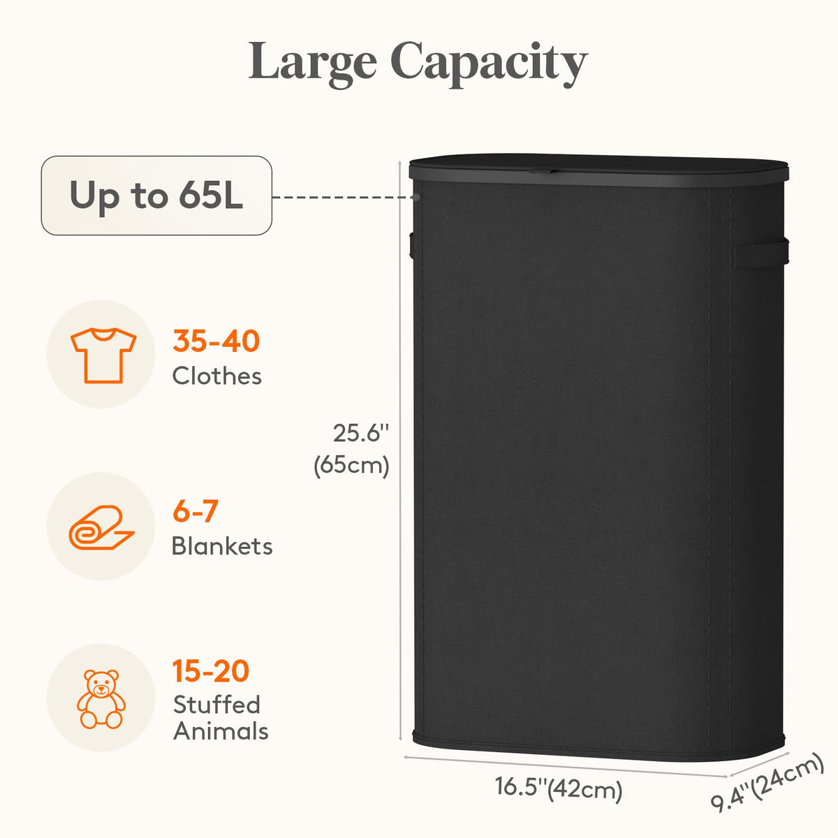 Removable inner bag from Lifewit basket for quick laundry trips.