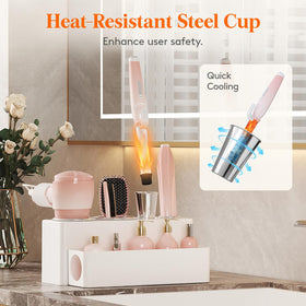 Lifewit split-design organizer fits narrow countertops maximizing vanity space
