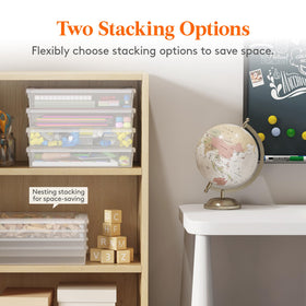 Lifewit stackable paper organizers saving space in a workspace
