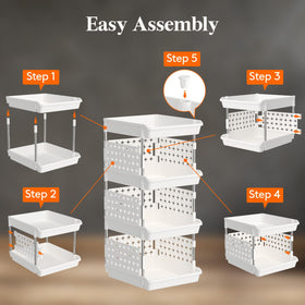 Lifewit adjustable tiers permit customizable height levels