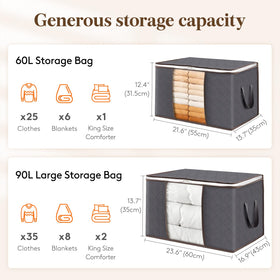 Lifewit storage bag clear window helps identify contents quickly.