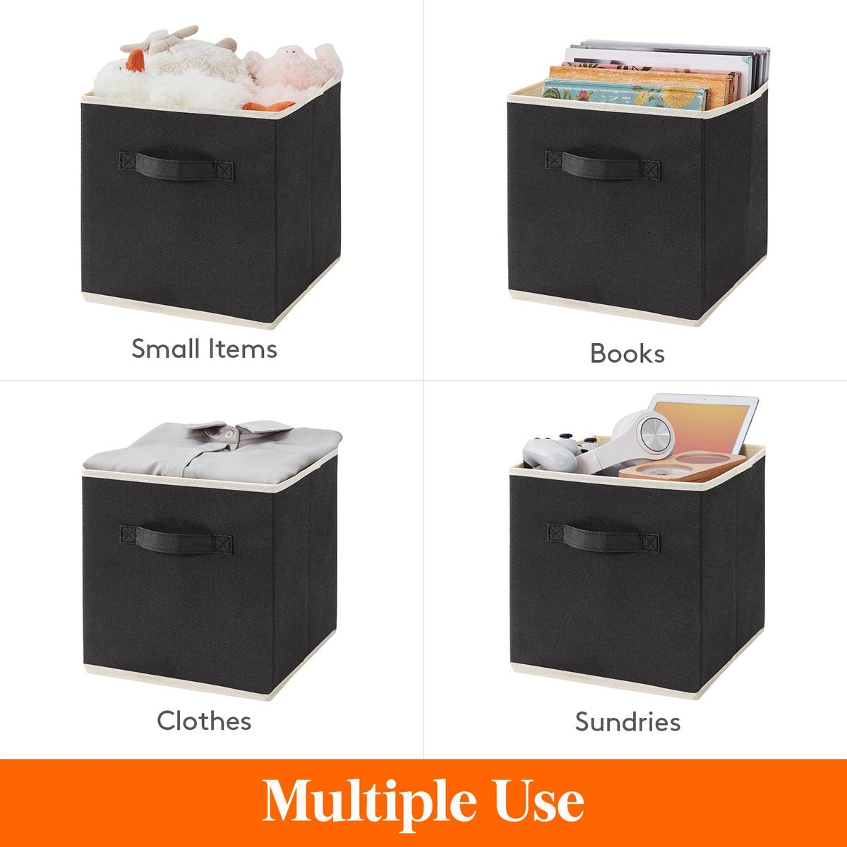 Lifewit storage cubes 11-inch bin size fits shelves neatly
