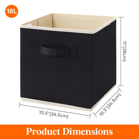 Lifewit storage cubes black color blends with neutral decor