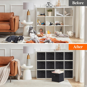 Lifewit storage cubes fit closet shelving for quick access