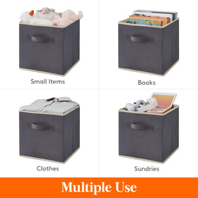 Lifewit gray fabric cubes arranged in a closet