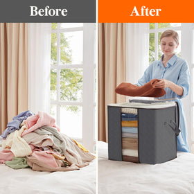 Lifewit non-woven bag with sturdy #5 zipper for long-lasting use