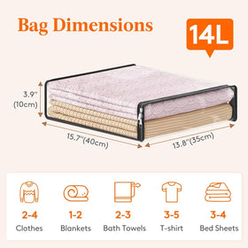 Lifewit thick vinyl material provides durable storage for linens.