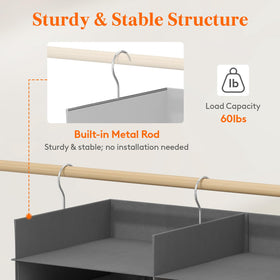 Lifewit top storage compartment offers quick access to towels or accessories.
