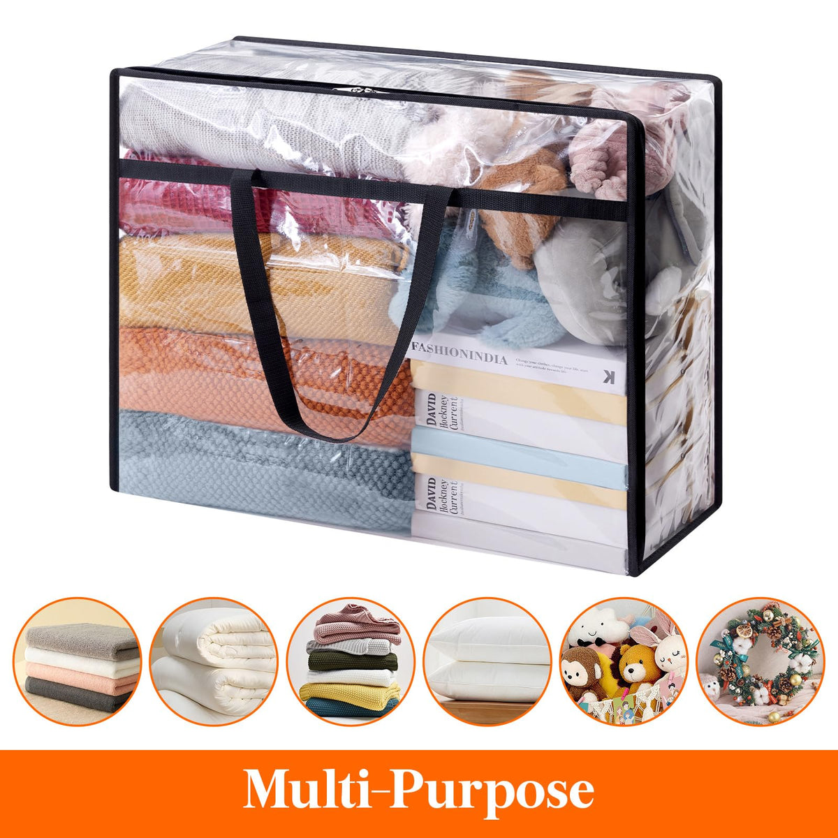Lifewit transparent closet organization for quick item checks.