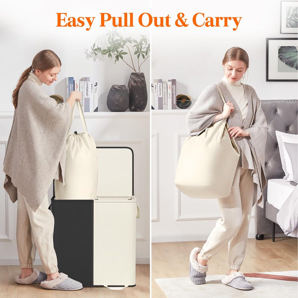 Lifewit two-compartment division to separate lights and darks
