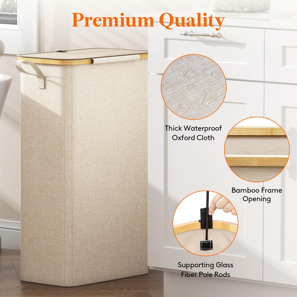 Lifewit waterproof Oxford cloth protects contents from spills and damp laundry
