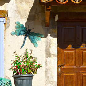 LIFFY dragonfly wall art colorful fence display
