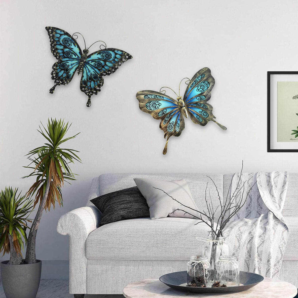 LIFFY iron butterfly decor on a gate enhances curb appeal.