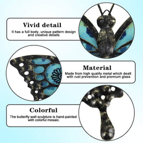 LIFFY metal butterfly decor on patio wall for welcoming touch.