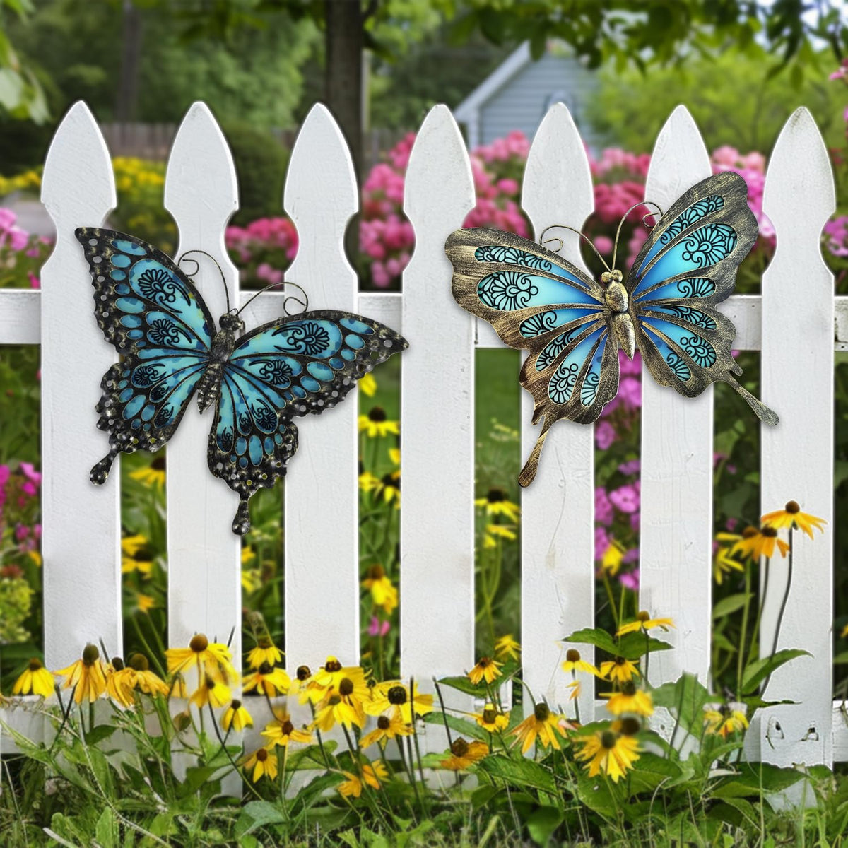 LIFFY 12-inch butterfly wall art suitable for indoor spaces.