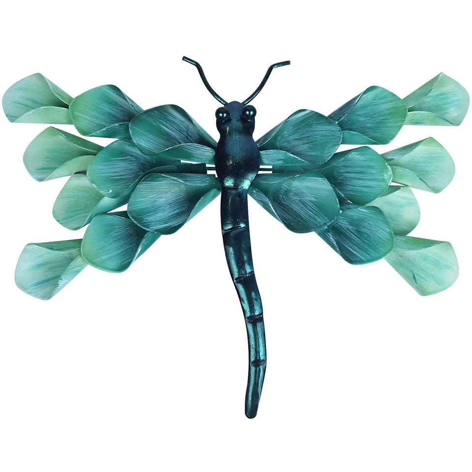 LIFFY metal dragonfly wall decor for outdoor patios adds vibrant color