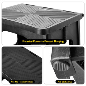 Ligebul two-step stool foldable folded-compact emphasizes lightweight design for portability.