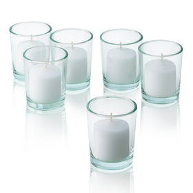 Light In The Dark unscented votives for clean, smokeless ambiance.