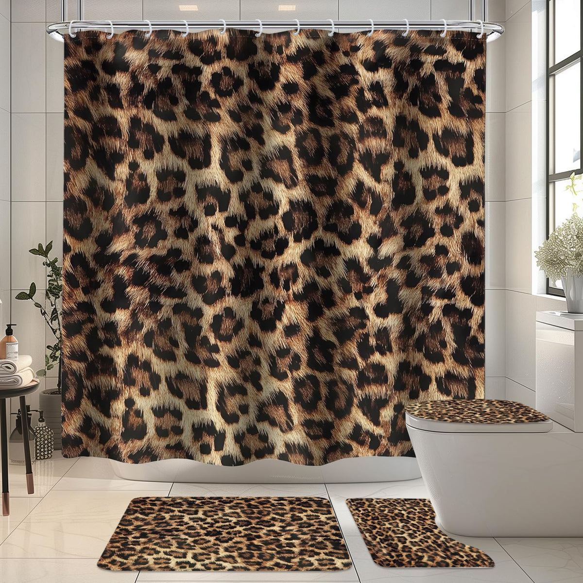 LIGHTINHOME leopard curtain close-up highlights vibrant design and durable fabric.
