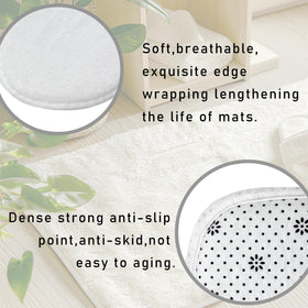 LIGHTINHOME U-shaped mat fits around the toilet area for spill control.
