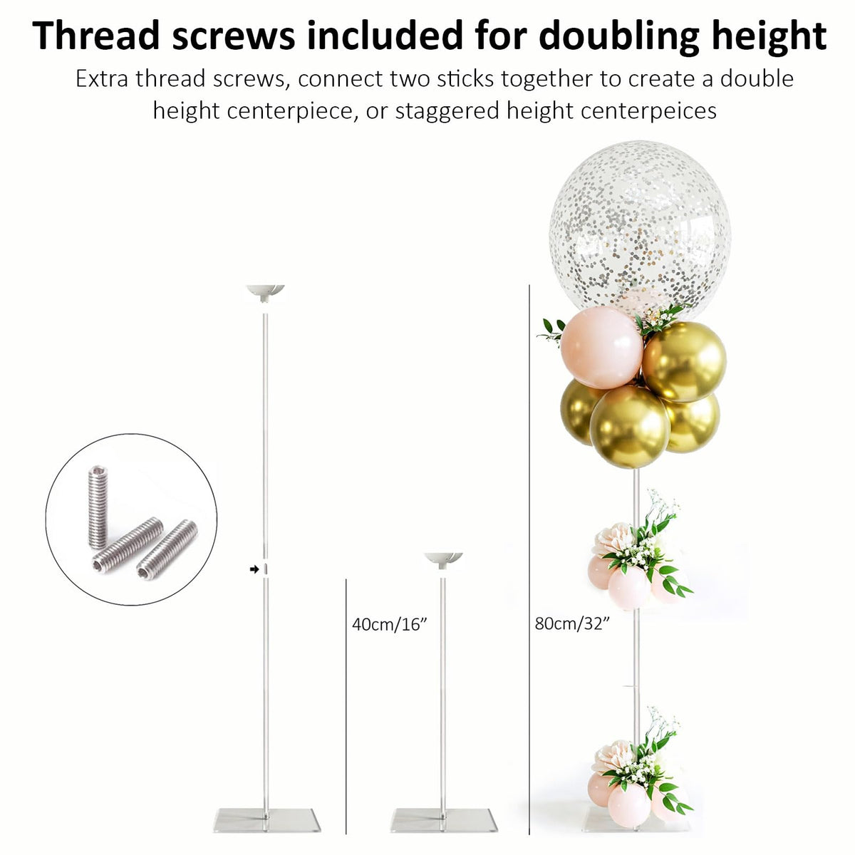 Lightsfever reusable balloon stand is quick to set up and store after the party.