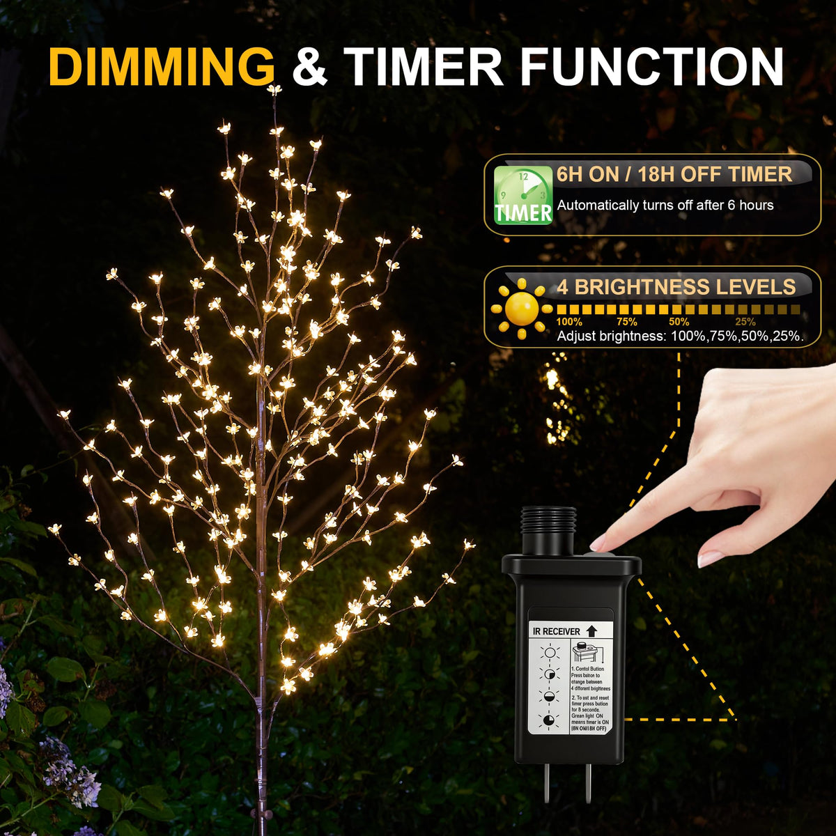 Lightshare décor tree for indoor or sheltered outdoor spaces.