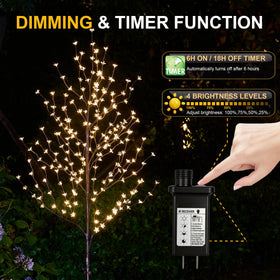 Lightshare décor tree for indoor or sheltered outdoor spaces.