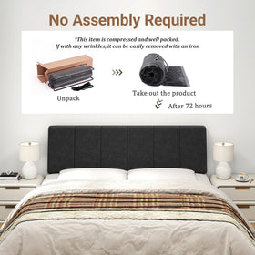 Liiwepo headboard offers ergonomic curved support for back comfort.