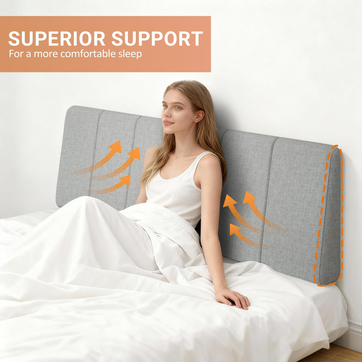Liiwepo upholstered high-density foam offers plush support and durability.