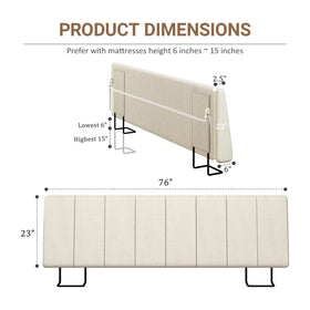 Liiwepo headboard mattress-mounted compatibility allows easy adjustment for different mattress thickness