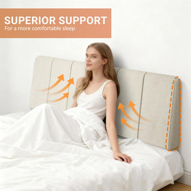 Liiwepo headboard includes two metal frames for versatile bed compatibility.