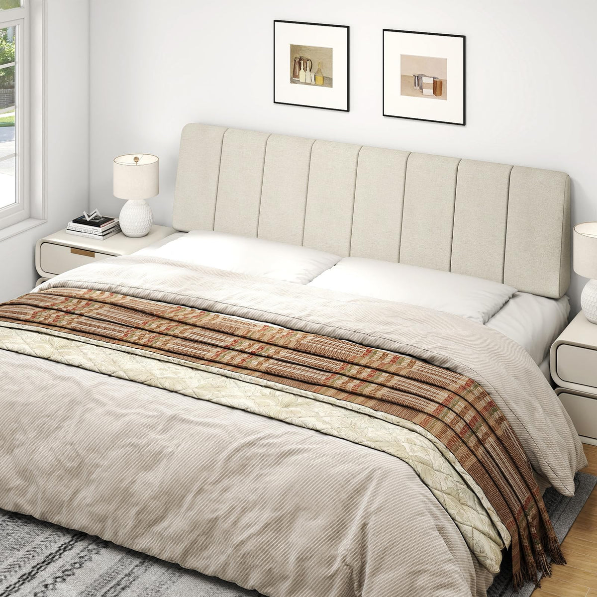 Liiwepo king headboard elevates bedroom ambience without assembly hassle