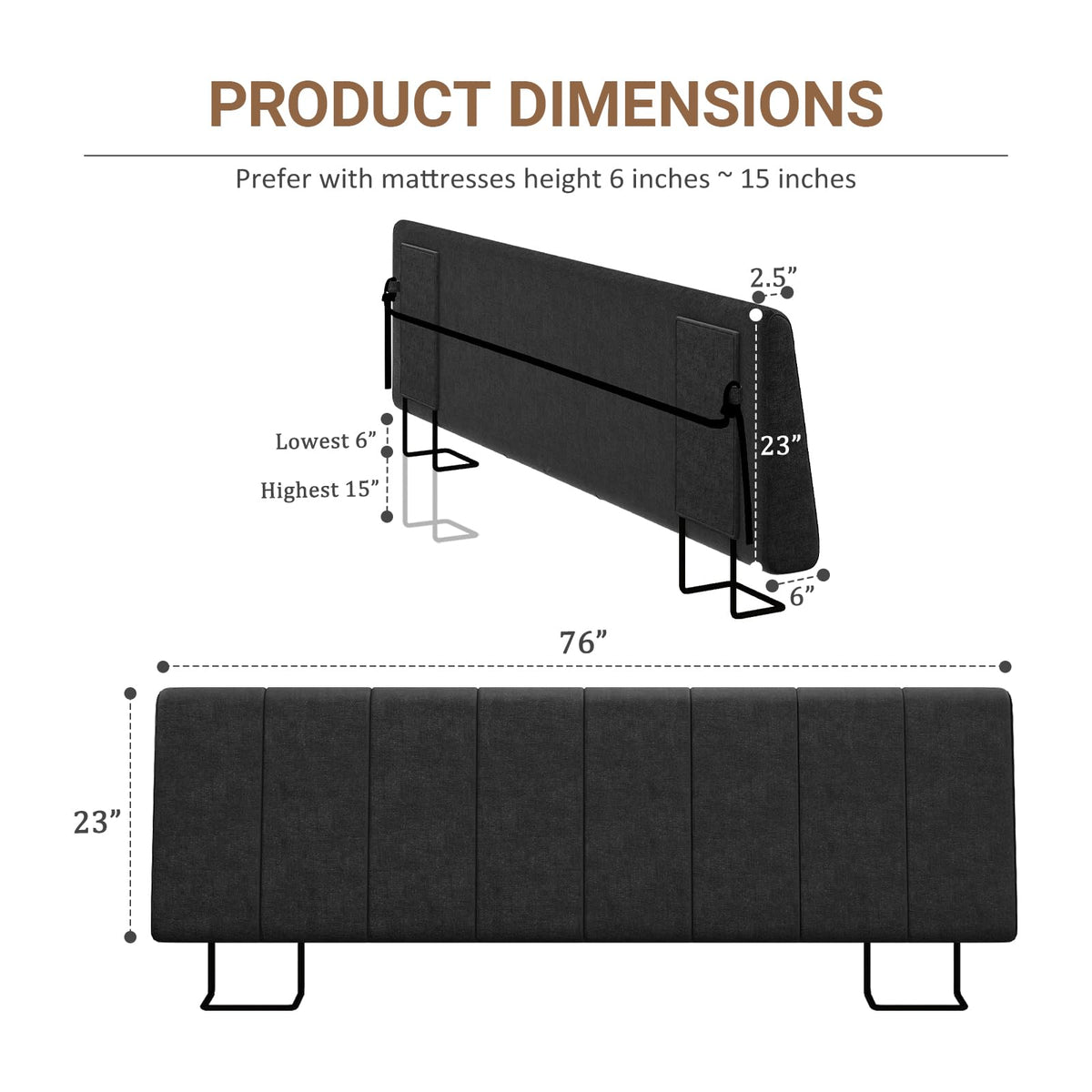 Liiwepo headboard no-assembly packaging demonstrates easy setup for busy bedrooms.