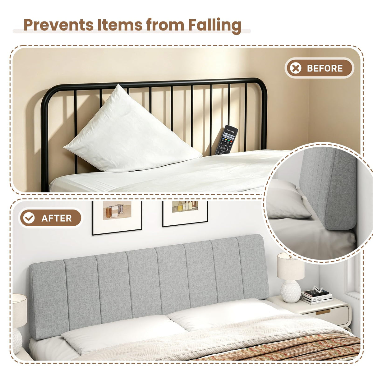 Liiwepo premium linen fabric cover offers soft, luxurious touch.